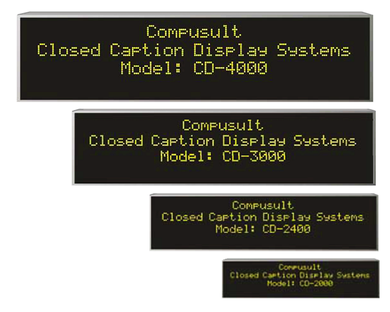 Closed Caption Display Units