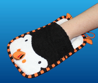 animal puppet wash mitts